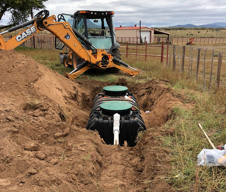RonTac septic and site services crew working in West Texas
